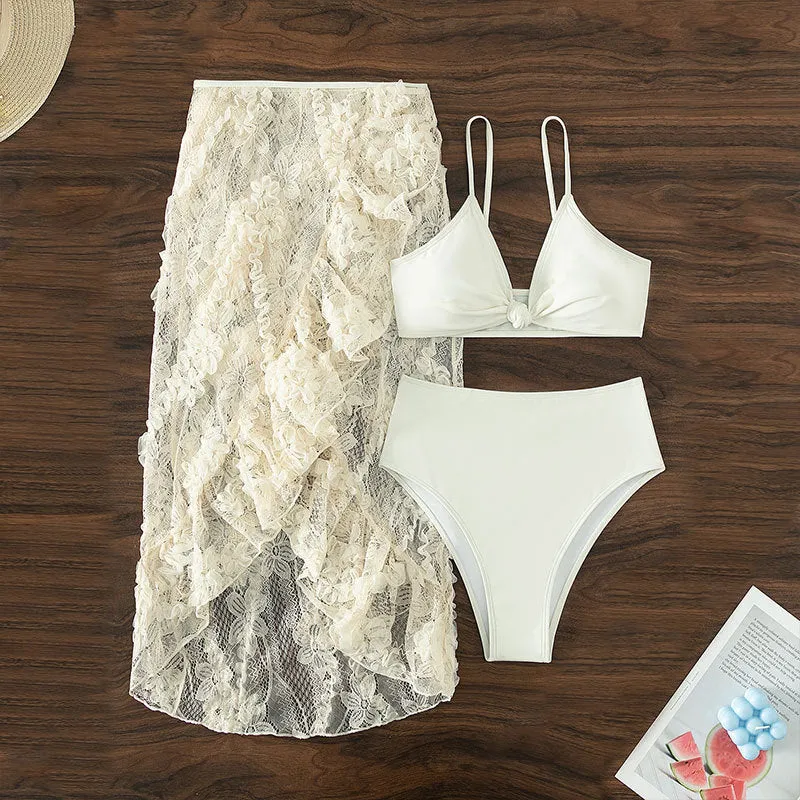 2023 New Arrival Bikini Three-Piece Set with Skirt - Fashionable Beach Swimwear