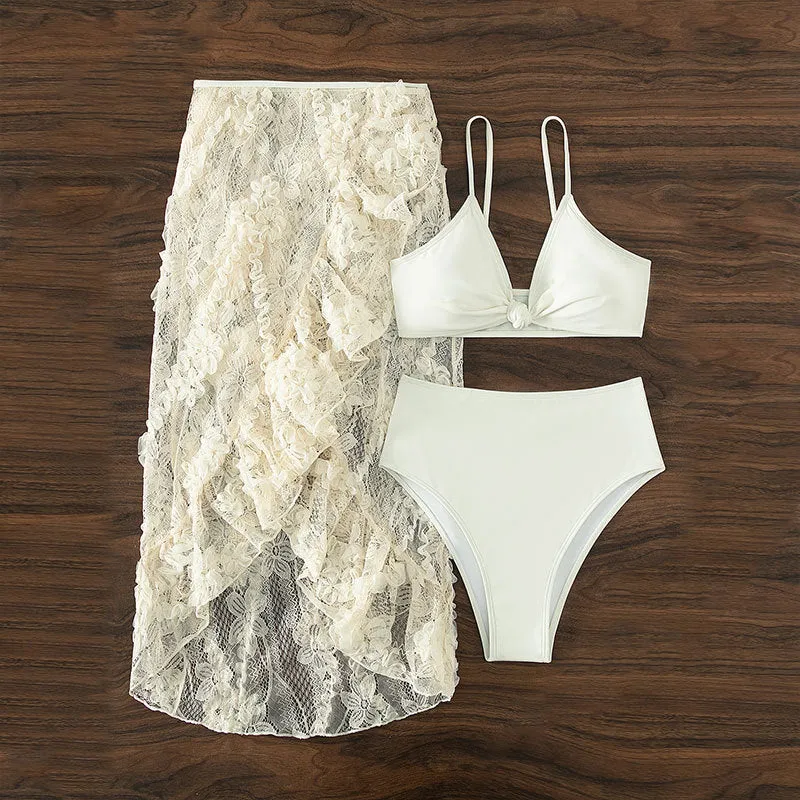 2023 New Arrival Bikini Three-Piece Set with Skirt - Fashionable Beach Swimwear