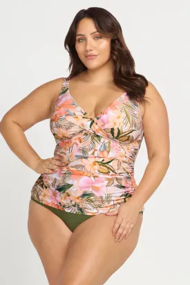 ARTESANDS-TI’TANIA DELACROIX TANKINI TOP-PEACH TROPICAL