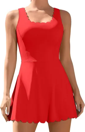 ATTRACO Women Tennis Dress with Shorts Workout Golf Skirts with Pockets Athletic Dresses