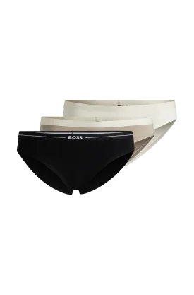 BOSS Women's 3 Pack Briefs - Black/White Mix
