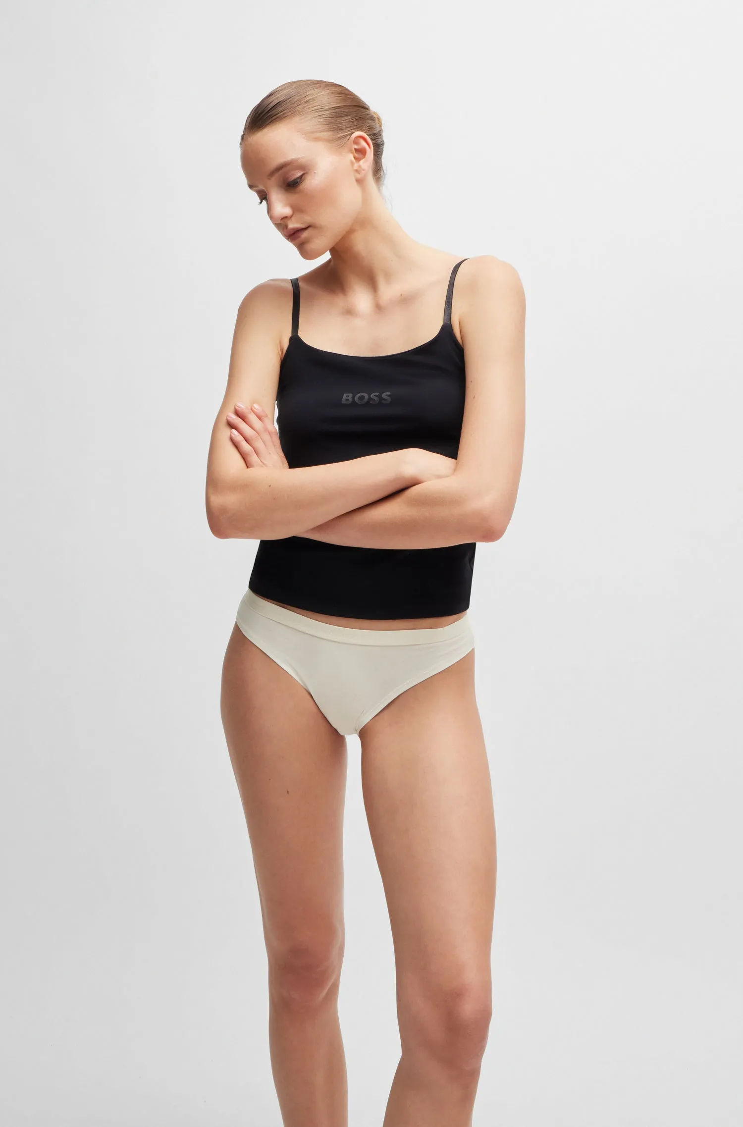 BOSS Women's 3 Pack Briefs - Black/White Mix