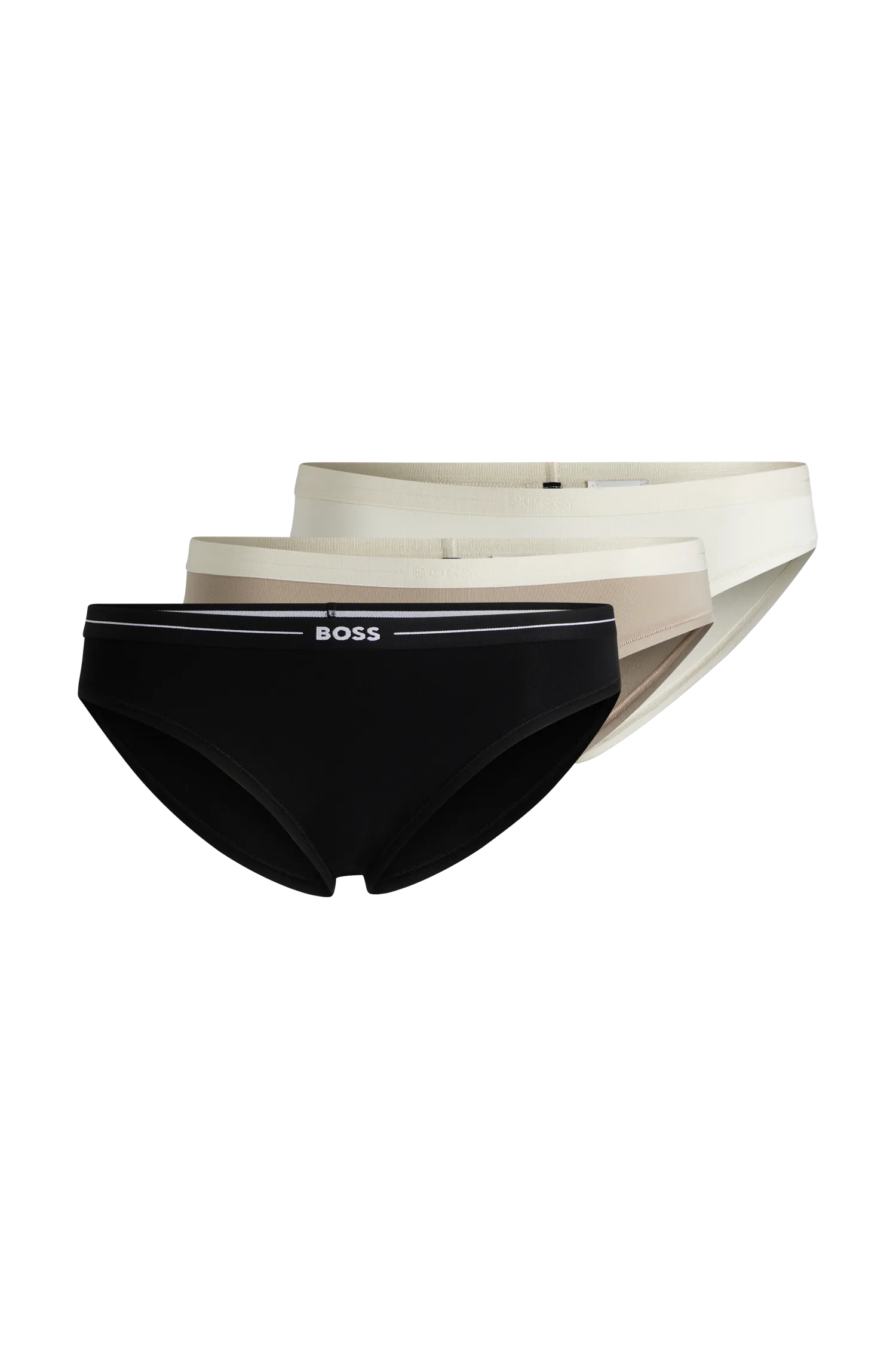 BOSS Women's 3 Pack Briefs - Black/White Mix