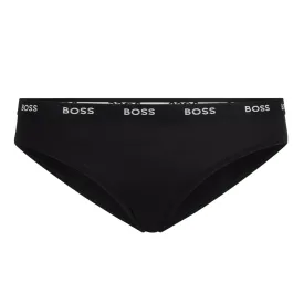 BOSS Womens Stretch Jersey Logo Waistband Brief - Black