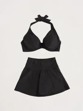 Bundle Shapermint Essentials - 1 Halter Bikini Top   1 Swim Skirt