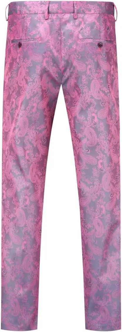Cloudstyle Mens 2 Piece Paisley Dress Suit One Button Party Wedding Blazer Pants Sets