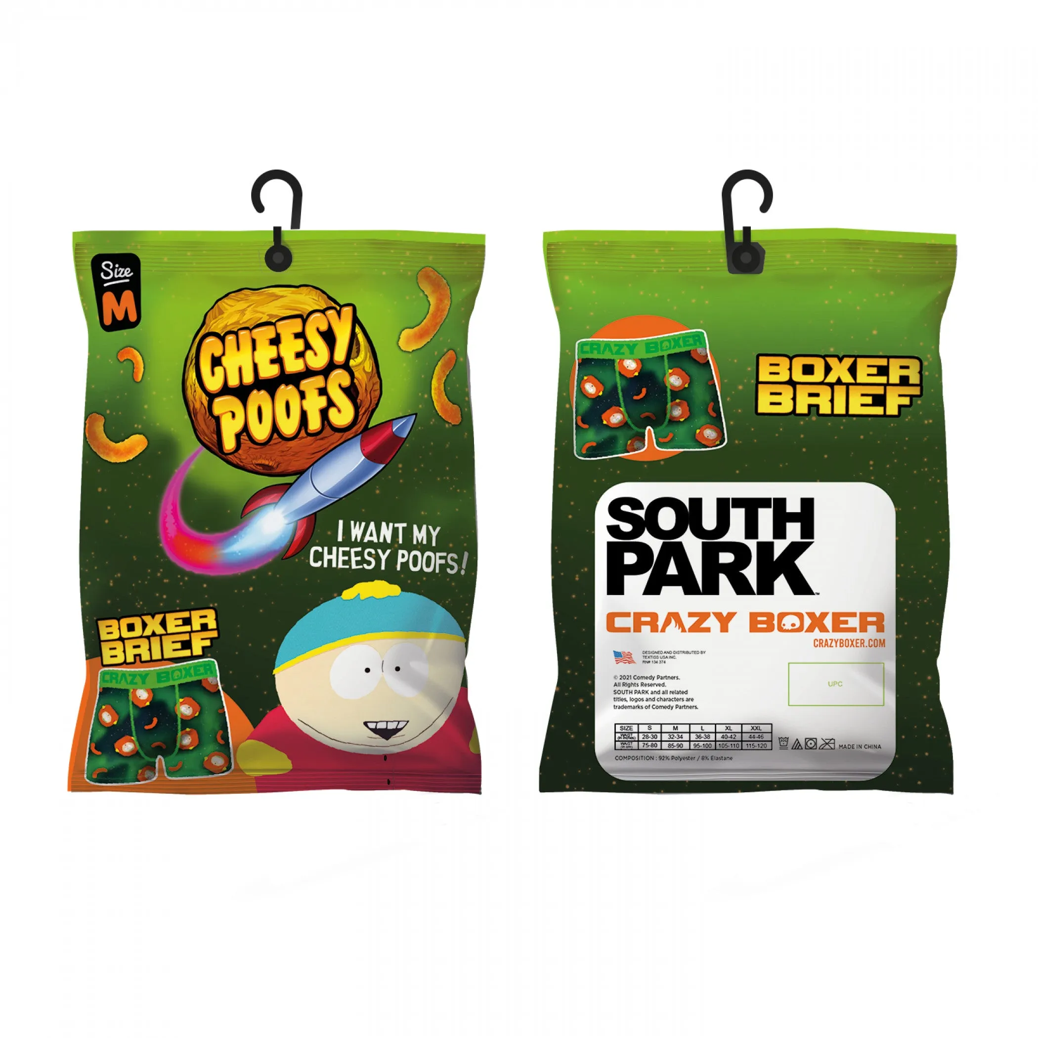 Crazy Boxers South Park Cheesy Poofs Boxer Briefs in Chips Bag