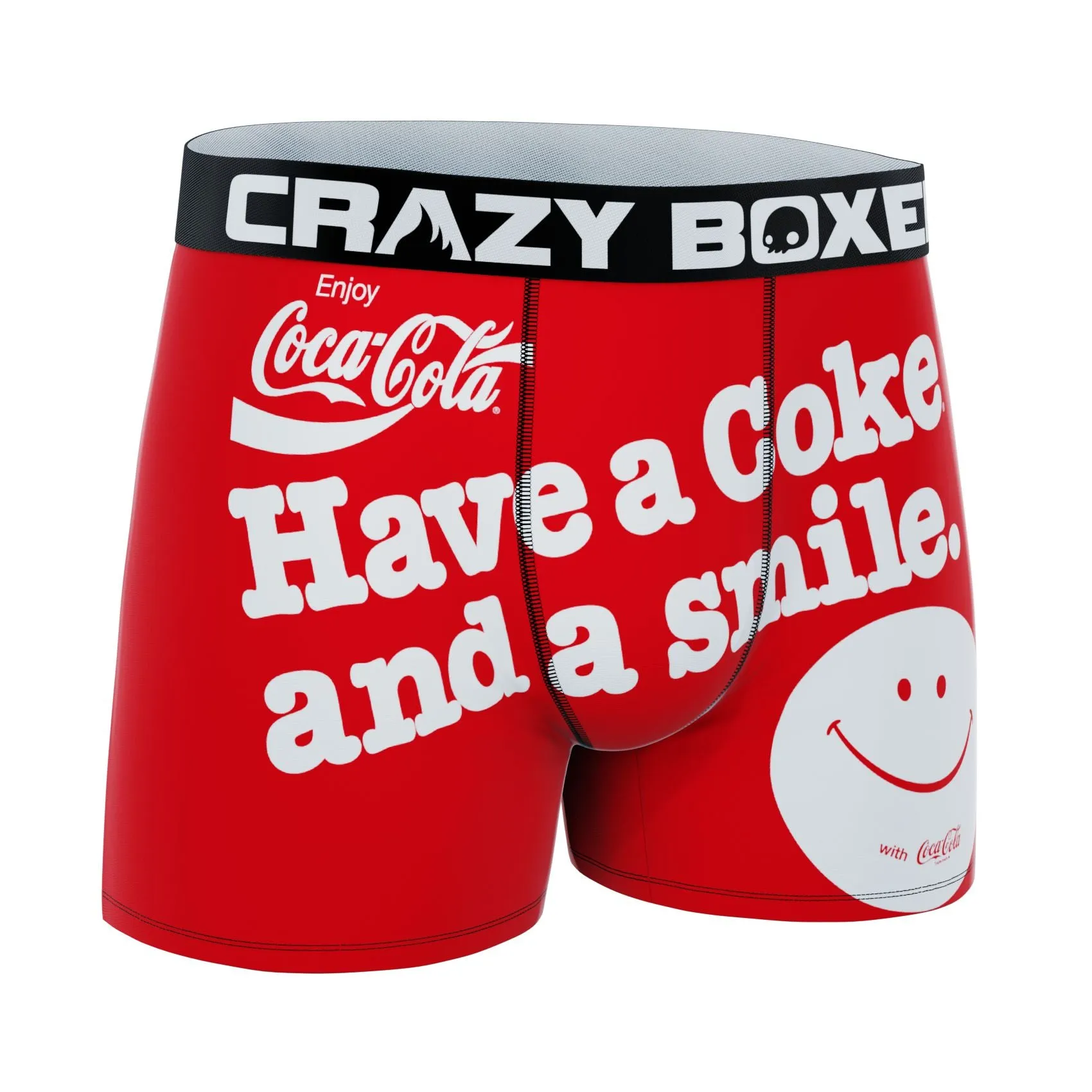 CRAZYBOXER Coca-Cola Have a Coke and a Smile Men's Boxer Briefs (Creative Packaging)