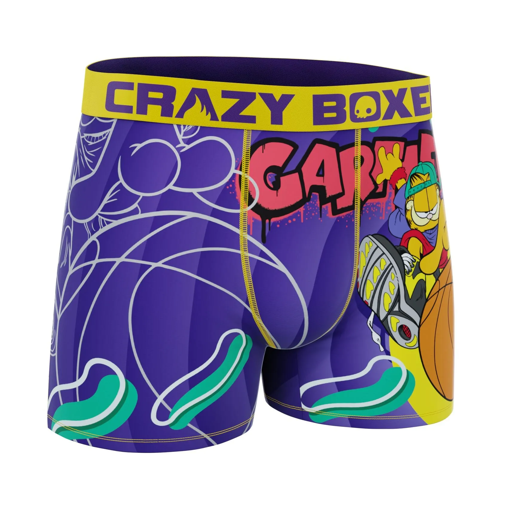 CRAZYBOXER Garfield Basketball Men's Boxer Briefs