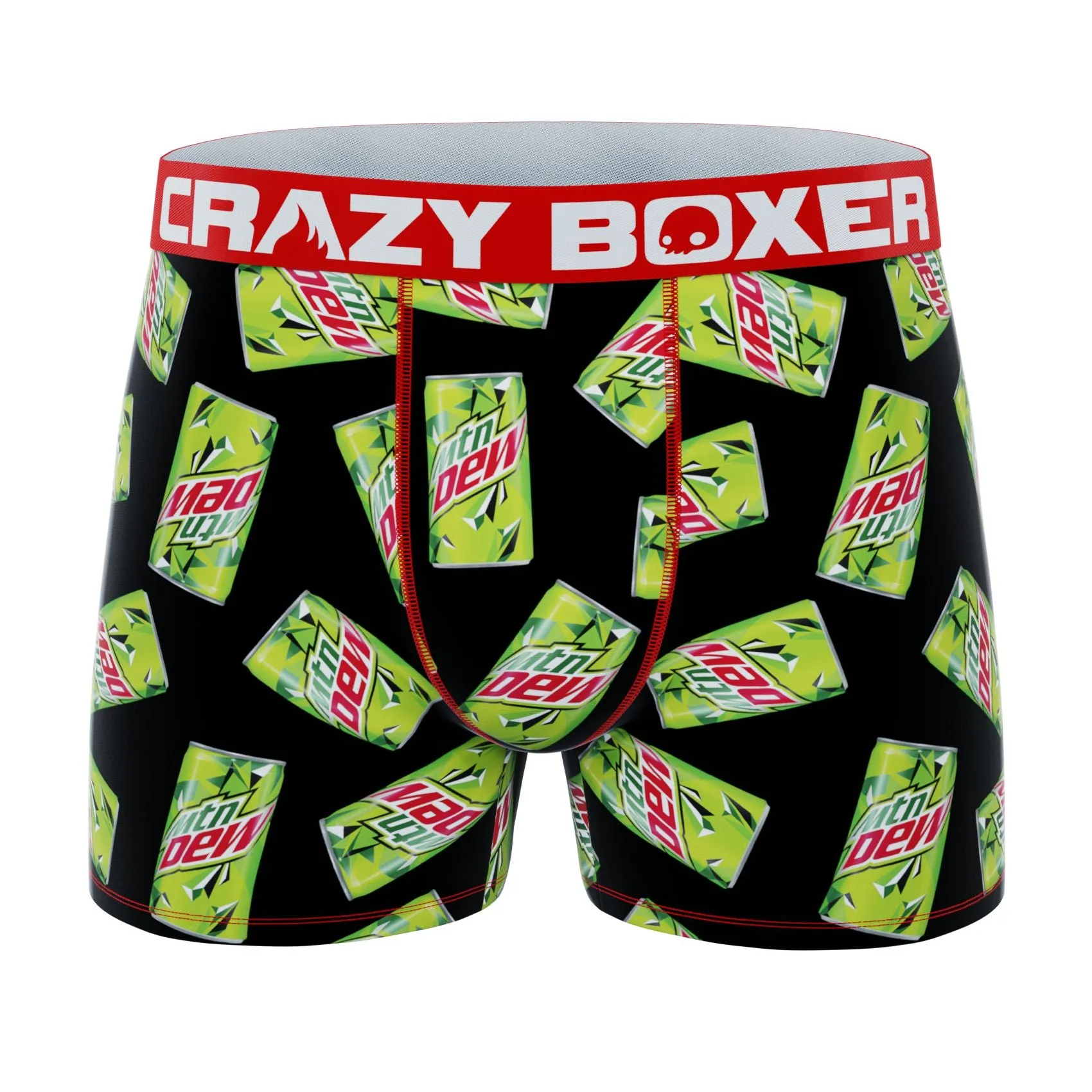 CRAZYBOXER Mountain Dew Logo Men's Boxer Briefs (2 pack)