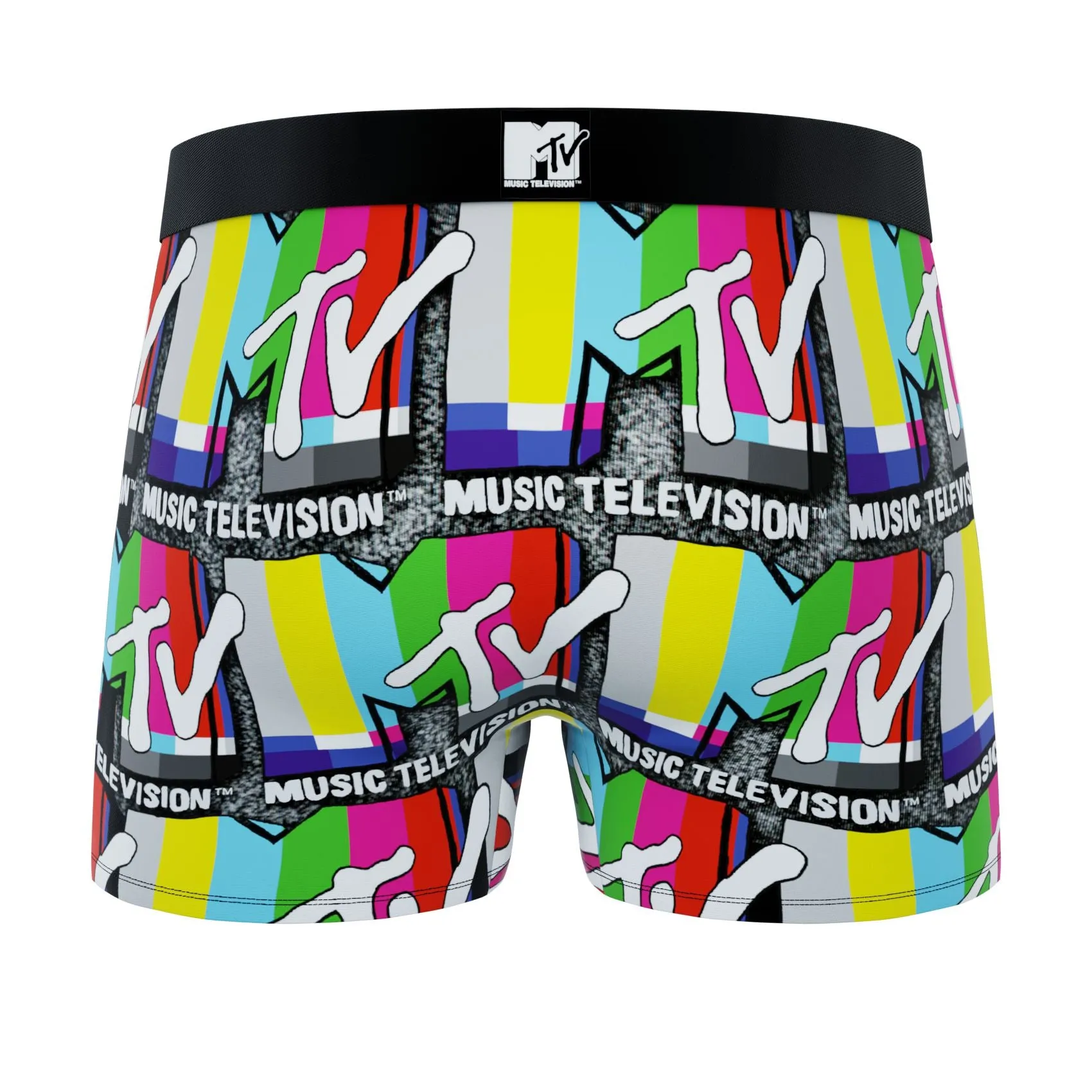 CRAZYBOXER Mtv Colored Logo Men's Boxer Briefs (Creative Packaging)