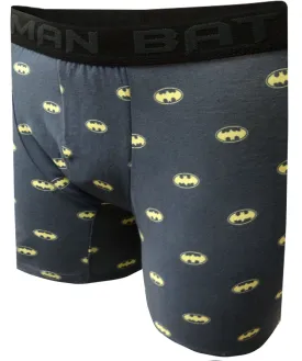 DC Comics Batman Tiny Logos Gray Boxer Brief