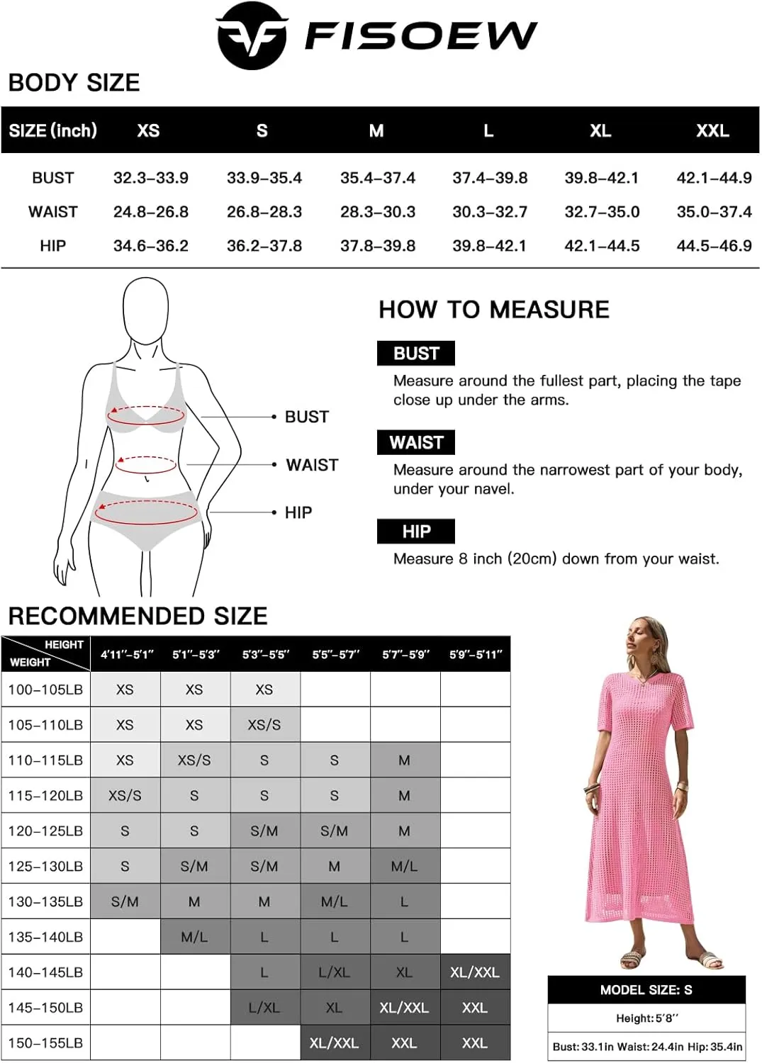 Fisoew Womens Swimsuit Cover Up Eyelet Dress Summer 2 Piece Hollow Out Maxi Dresses Vacation Beach Outfits