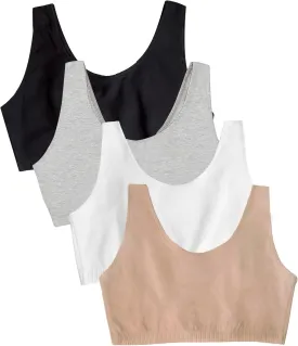 Fruit of the Loom Women's Built Up Tank Style Sports Bra Value Pack