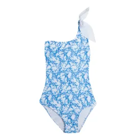 GIRL'S ONE PIECE ONE SHOULDER LILIES