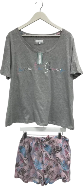 Grey Love To Sleep Short Set UK 18
