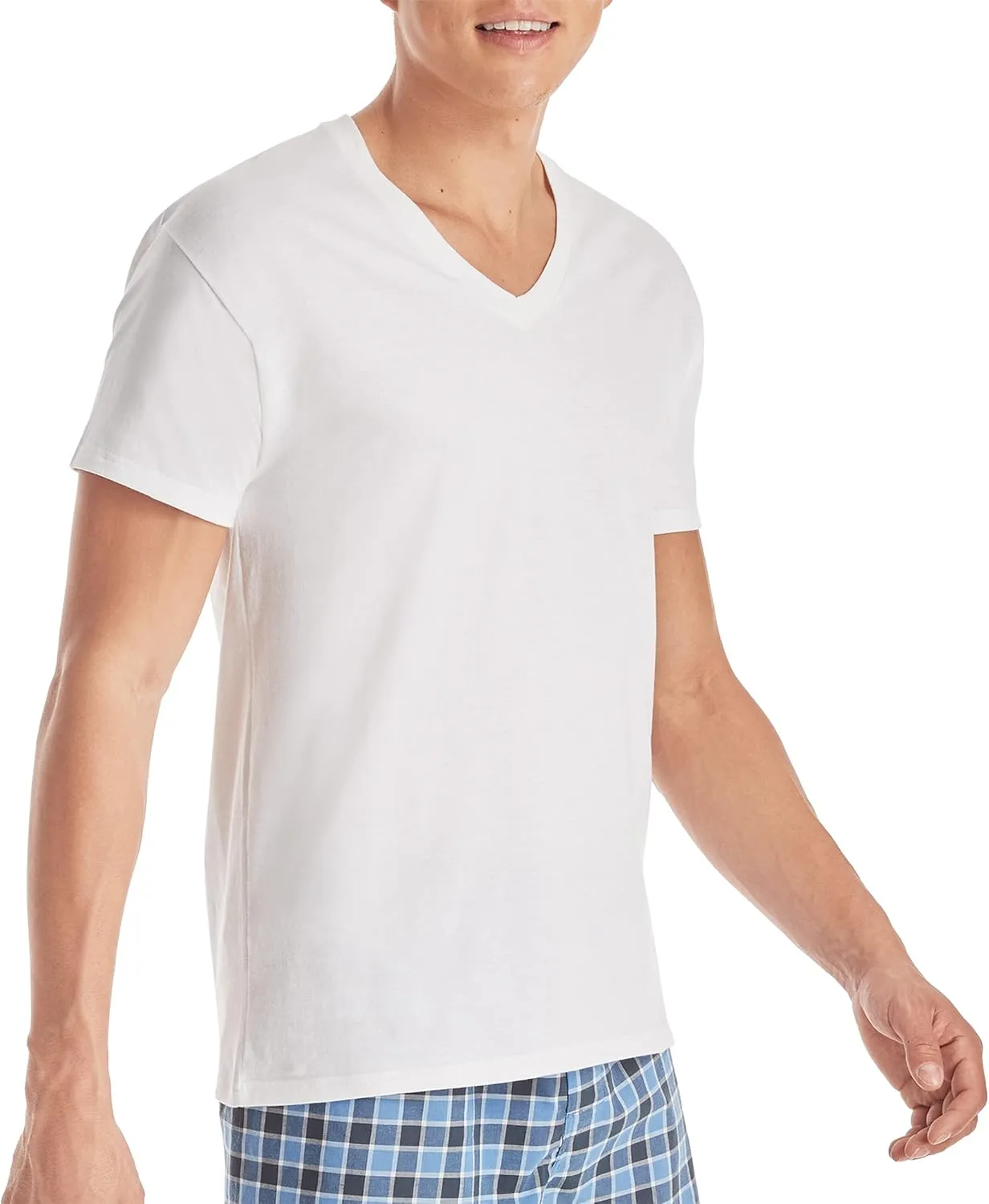 Hanes Ultimate Men's 6-Pack Best V-Neck T-Shirt