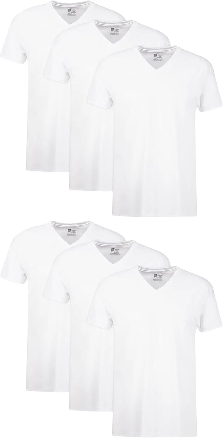 Hanes Ultimate Men's 6-Pack Best V-Neck T-Shirt