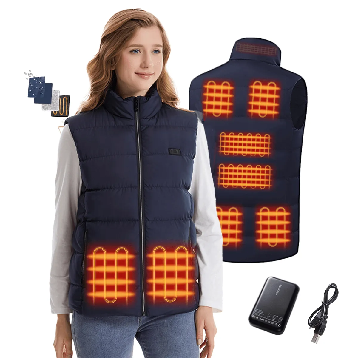 Heated Vest - 9 Zones Adjustability for Ultimate Warmth