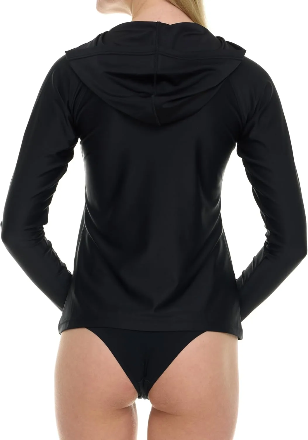 Hurley Rash Guard for Women with Hood, Long Sleeve Hoodie Swim Shirts for Women, Quick Dry UPF 50  SPF Sun & UV Protection