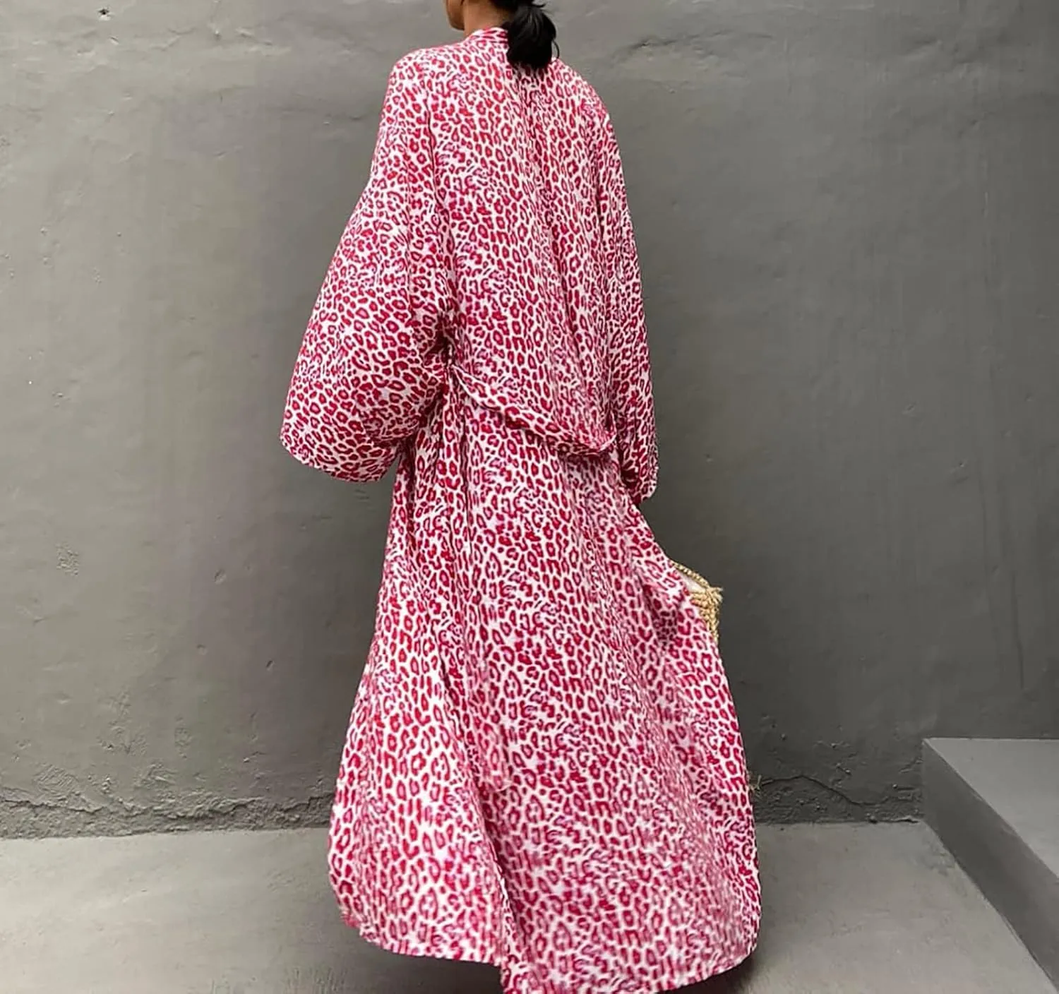 MEILING Women's Bikini Bathing Suit Cover Up Swimwear Open Front Kimono Jacket Cardigan Long Robe Dress