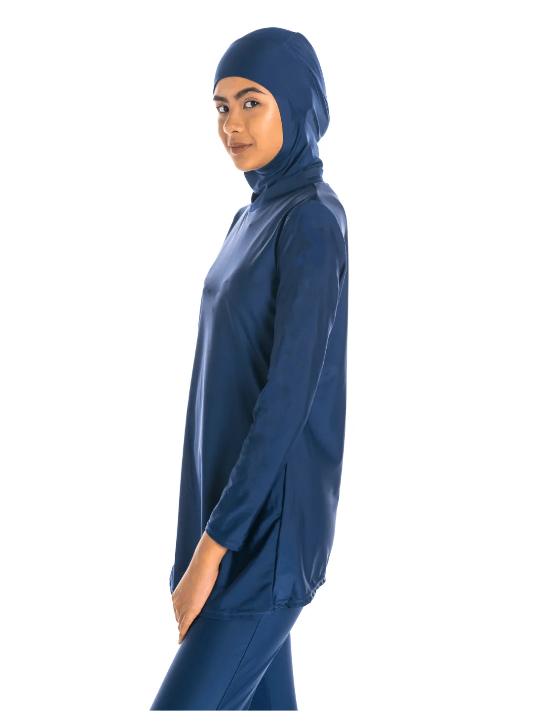 Modernly Modest Melur Muslimah Swimwear Set Navy Blue (Plus Size Available)