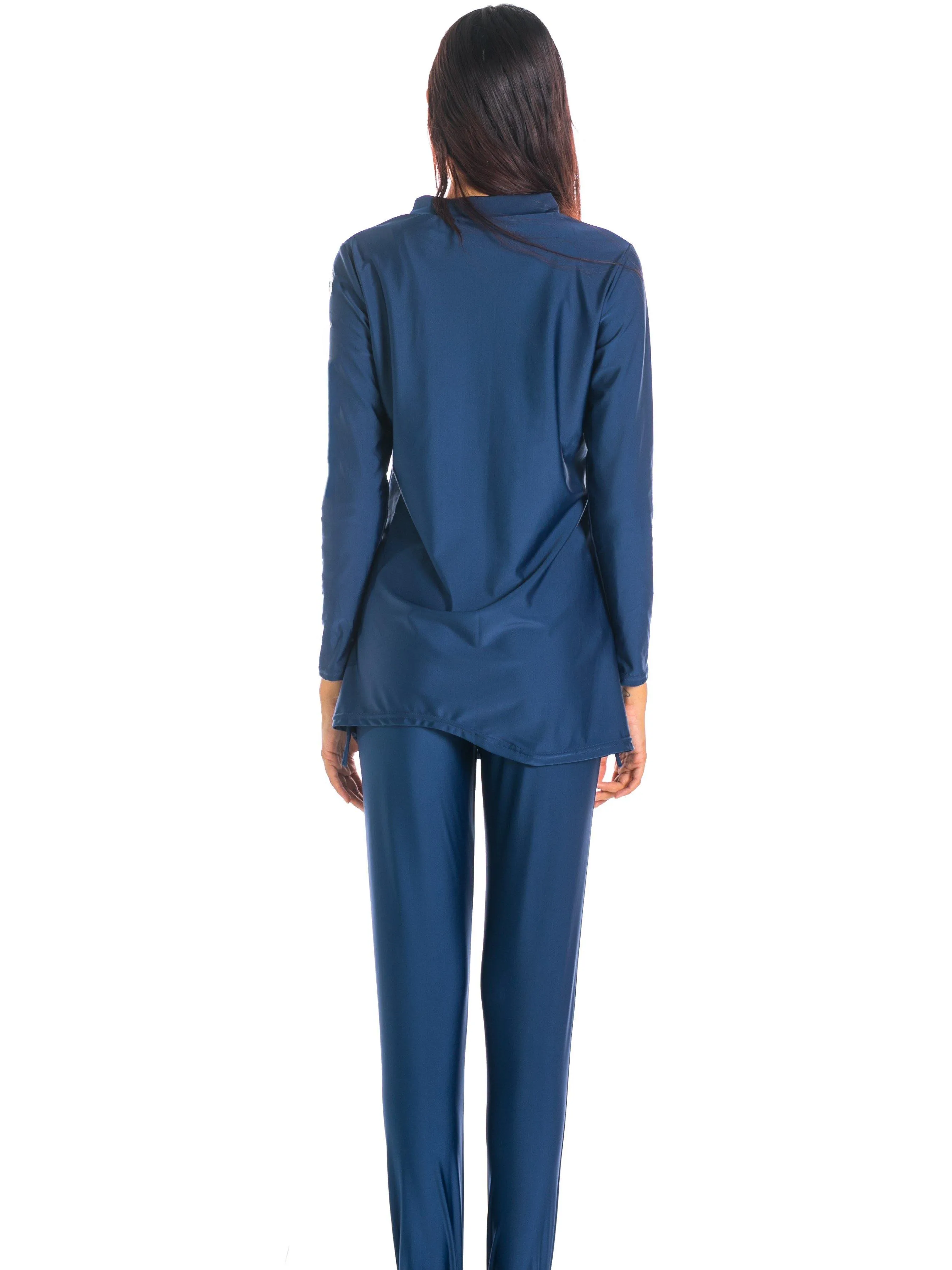 Modernly Modest Saloma Muslimah Swimwear Set Navy Blue (Plus Size Available)