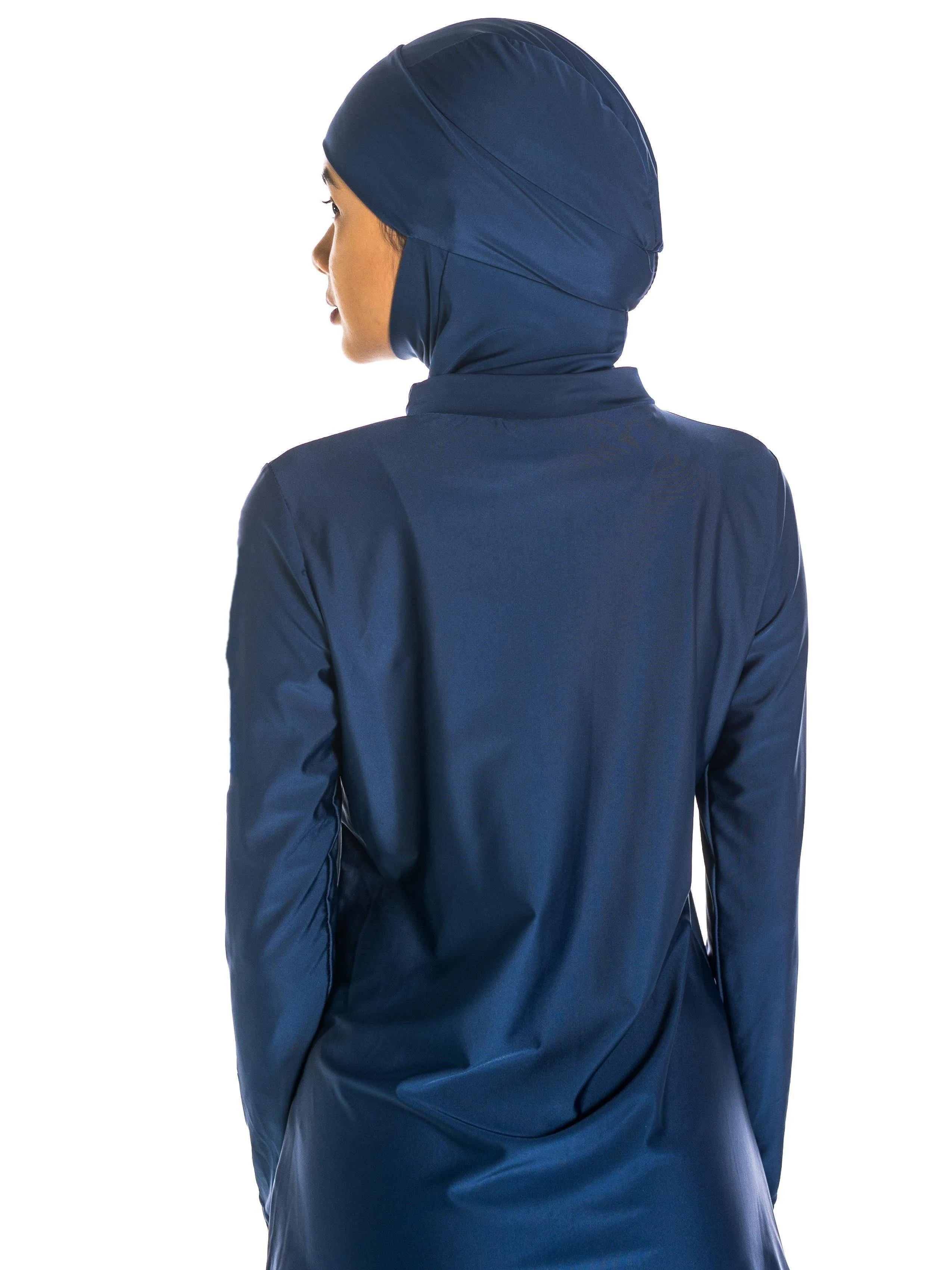 Modernly Modest Saloma Muslimah Swimwear Set Navy Blue (Plus Size Available)