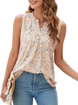 Newchoice Womens Tank Tops V Neck Sleeveless Summer Shirts Loose Dressy Casual Blouses (S-3XL)
