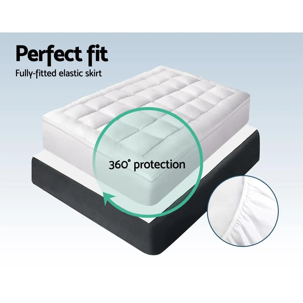 Queen Premium Package | Henley LED Storage Queen Bed Frame Black, Luna Series Euro Top Mattress (Medium Firm) & Bamboo Mattress Topper!