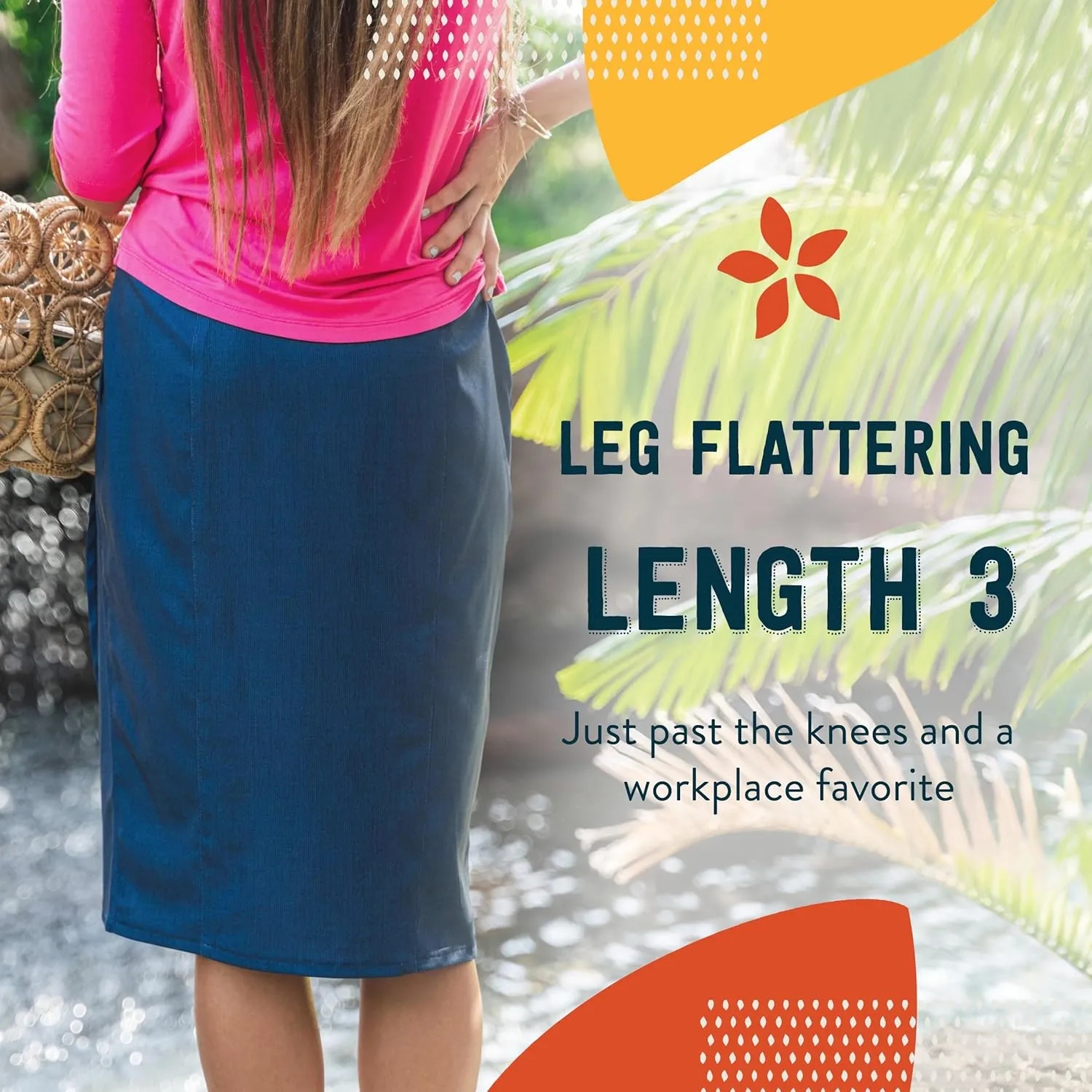 RipSkirt Hawaii Length 3 - Wrap Skirt for Women - Quick Dry Swim Cover-Up for Beach, Travel with Pocket