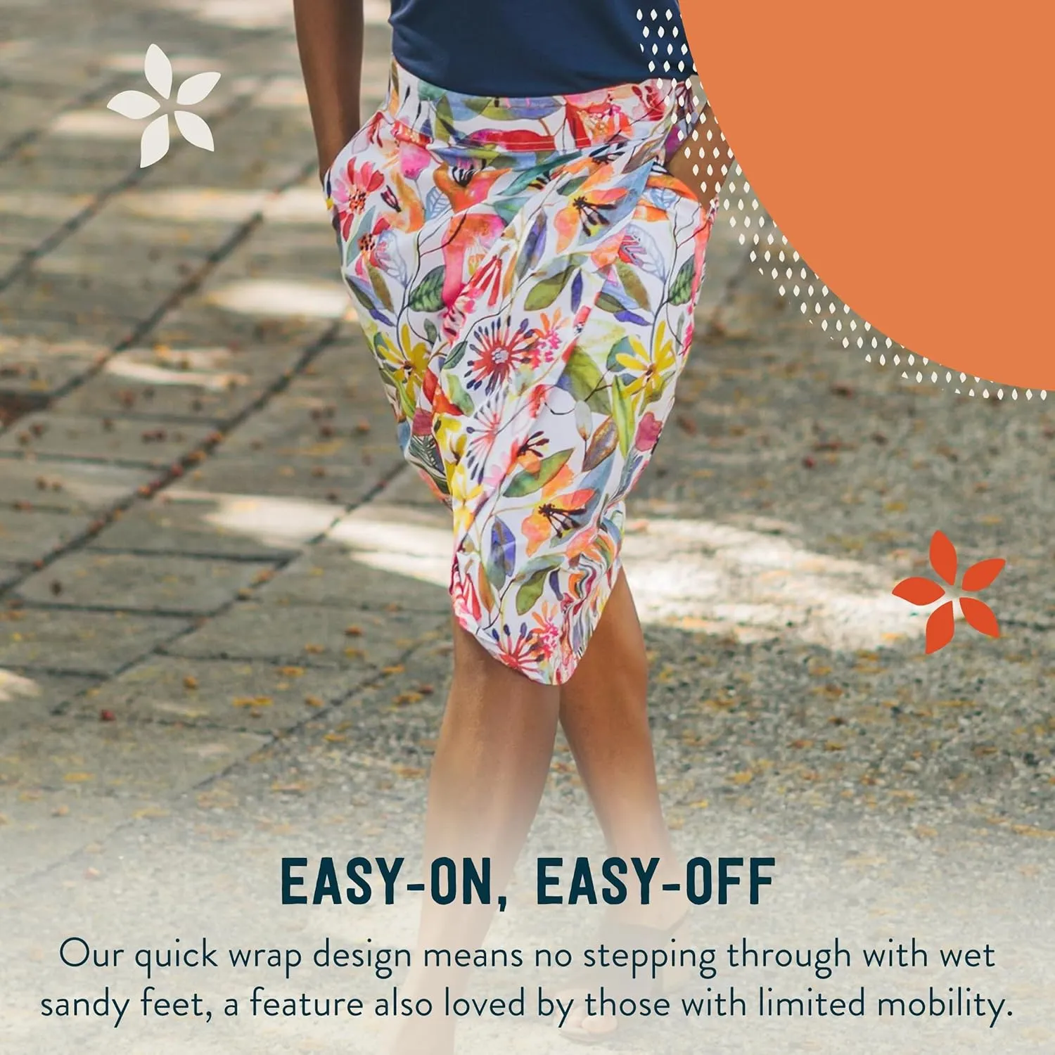 RipSkirt Hawaii Length 3 - Wrap Skirt for Women - Quick Dry Swim Cover-Up for Beach, Travel with Pocket