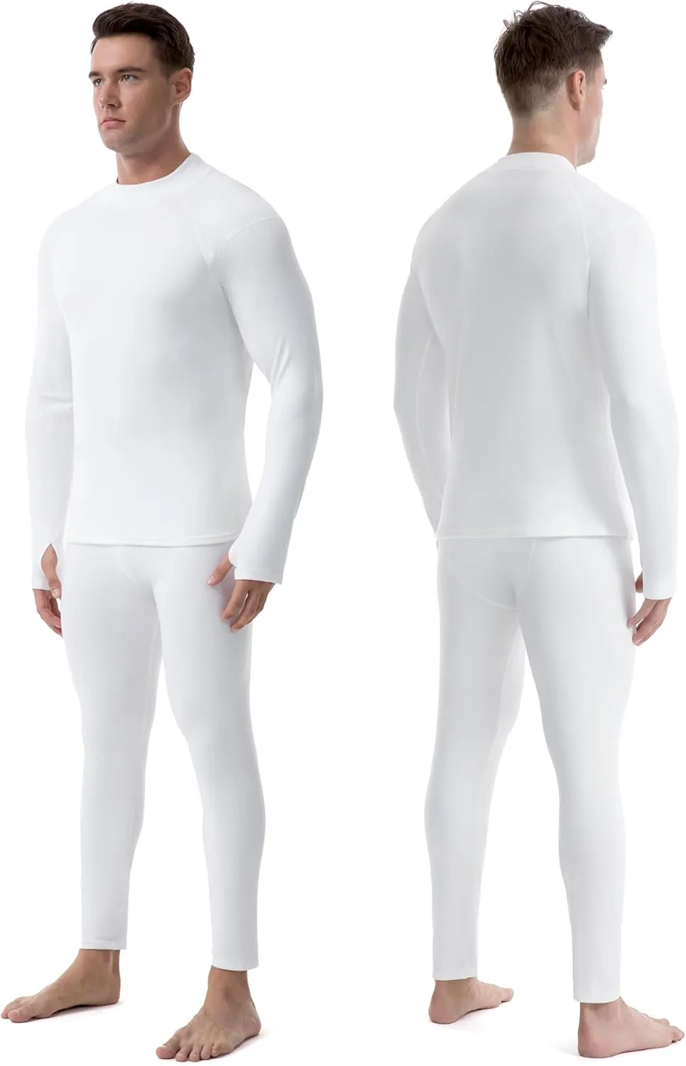 Runhit Mens Thermal Underwear SetFleece Lined Long Johns for Men Thermal Shirts and Pants Base Layer Cold Weather Thermals
