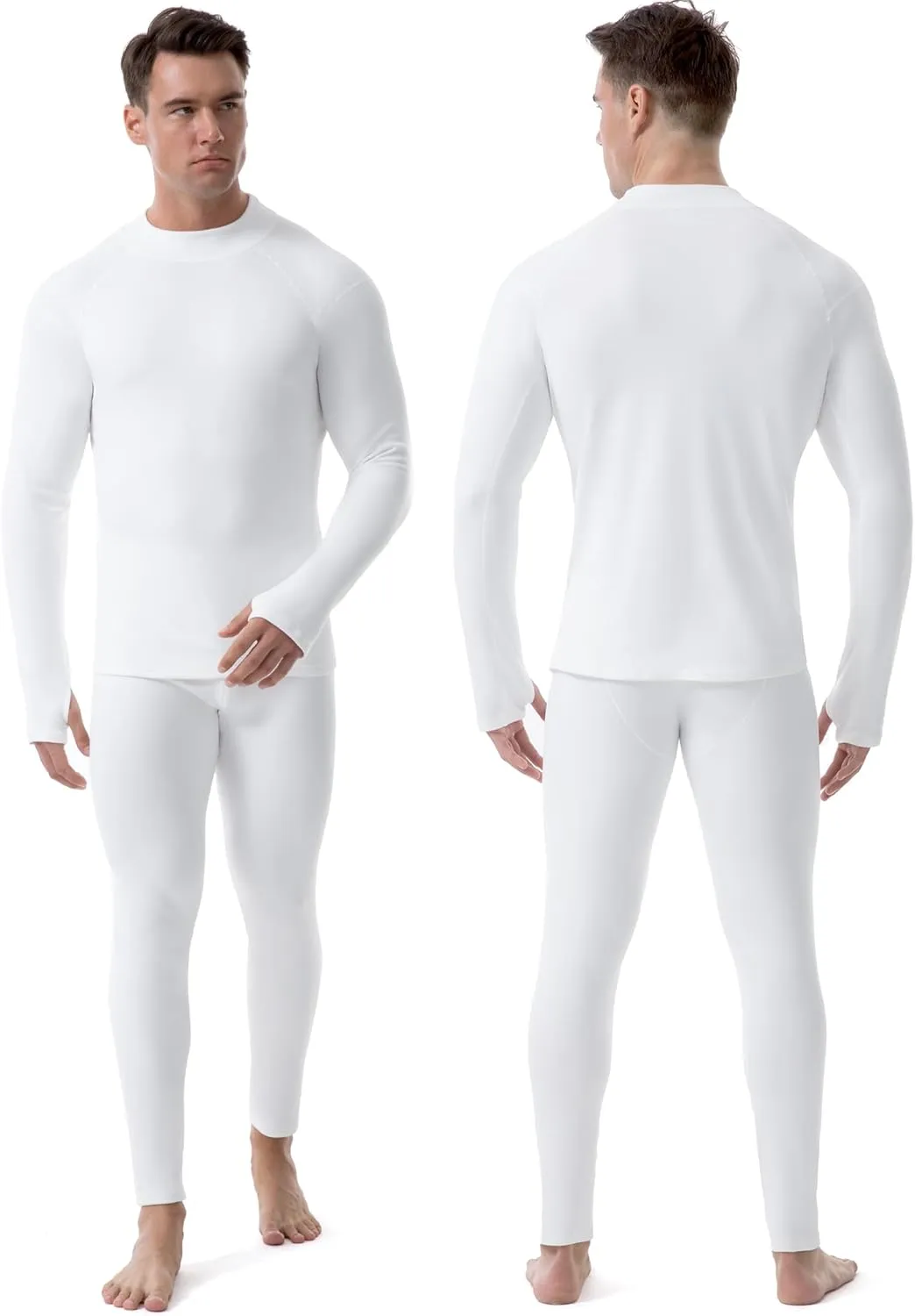 Runhit Mens Thermal Underwear SetFleece Lined Long Johns for Men Thermal Shirts and Pants Base Layer Cold Weather Thermals