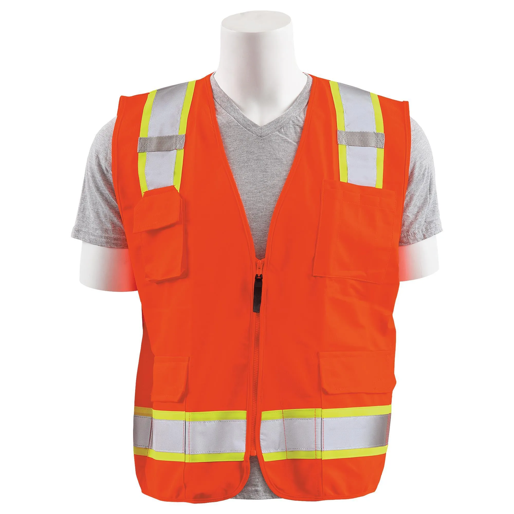 S380SC Class 2 Surveyor's Safety Vest with Pockets 1PC