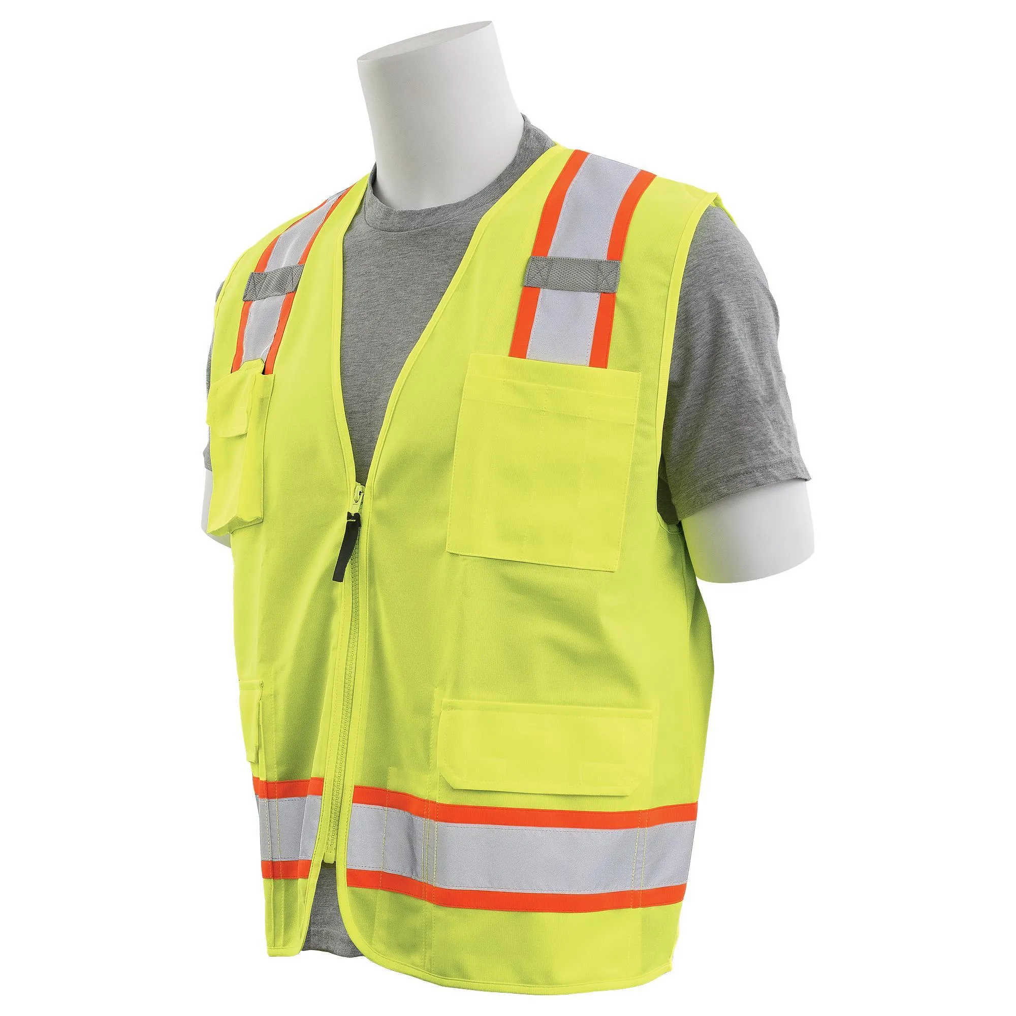 S380SC Class 2 Surveyor's Safety Vest with Pockets 1PC