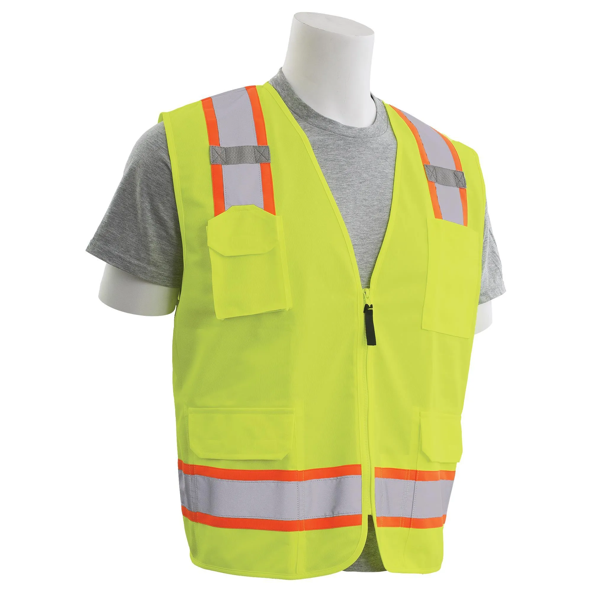 S380SC Class 2 Surveyor's Safety Vest with Pockets 1PC