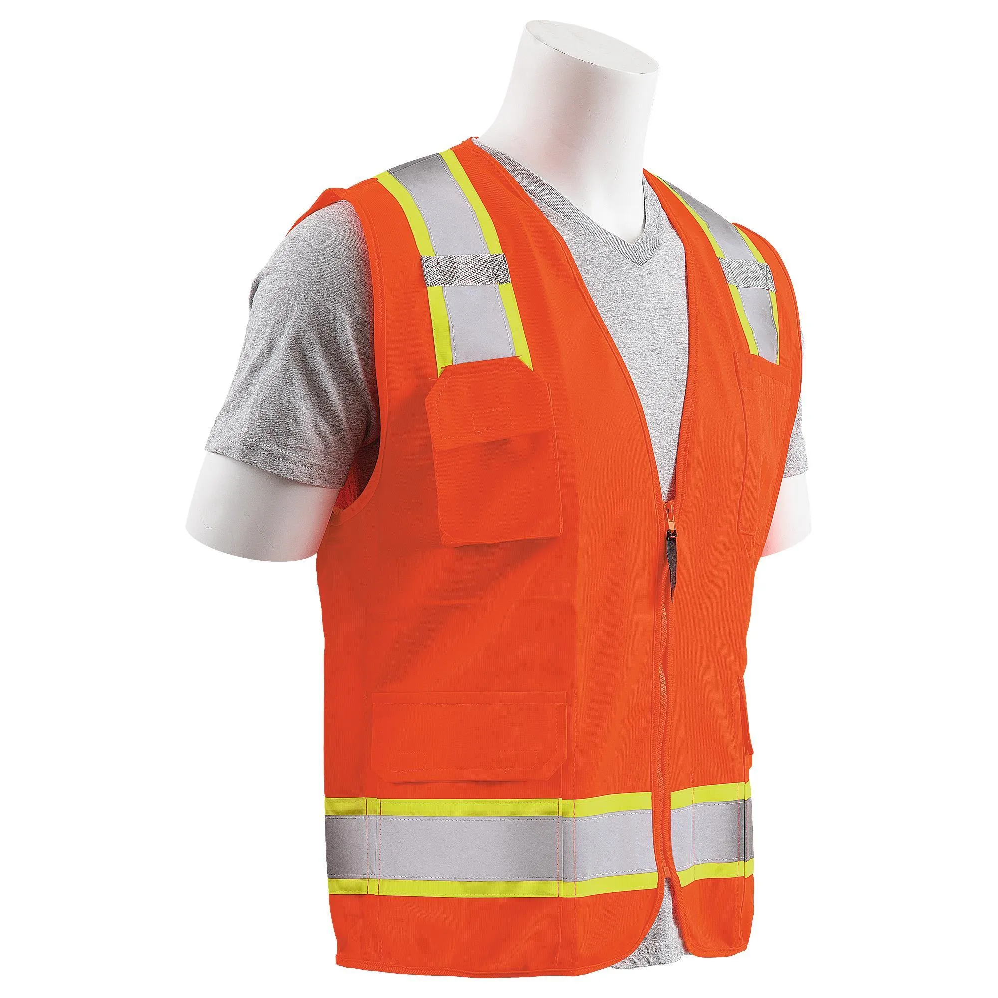 S380SC Class 2 Surveyor's Safety Vest with Pockets 1PC