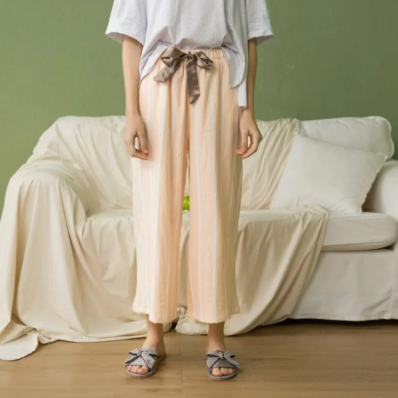 Short Sleeved Shorts-Trousers Pajama Set