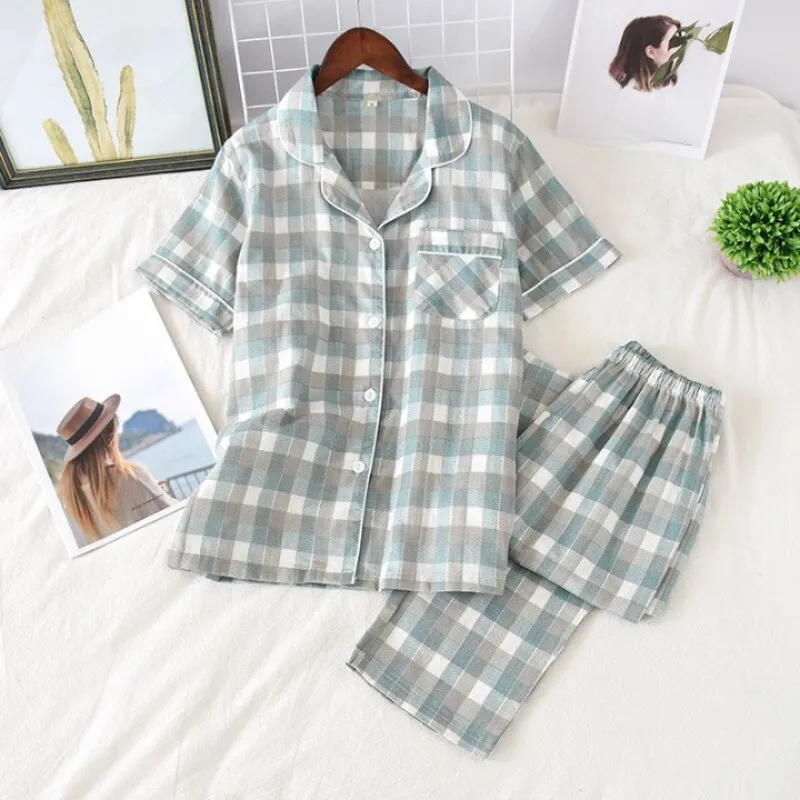 Short Sleeved Trousers Pajama Suit