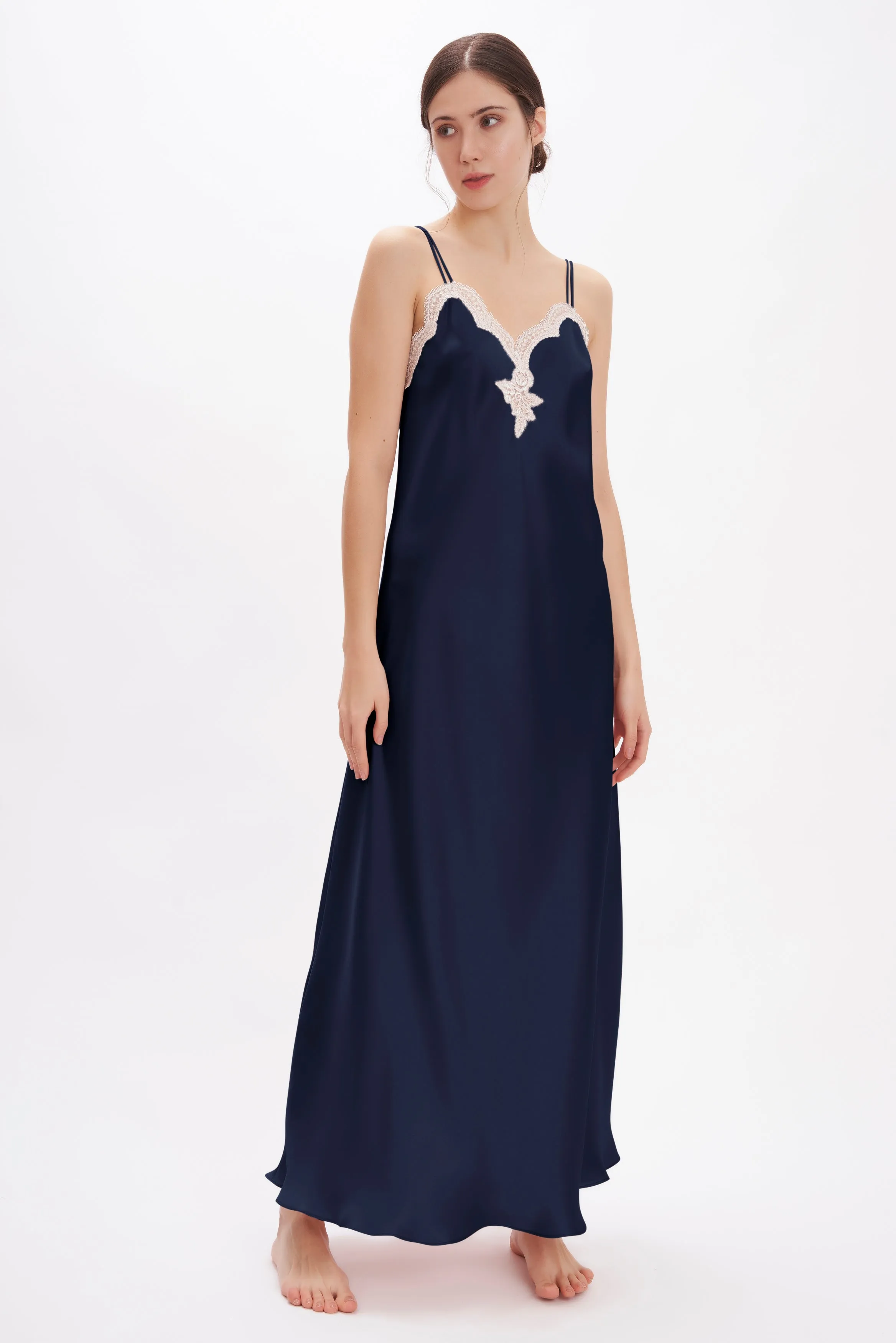 Silk Satin Long Nightgown