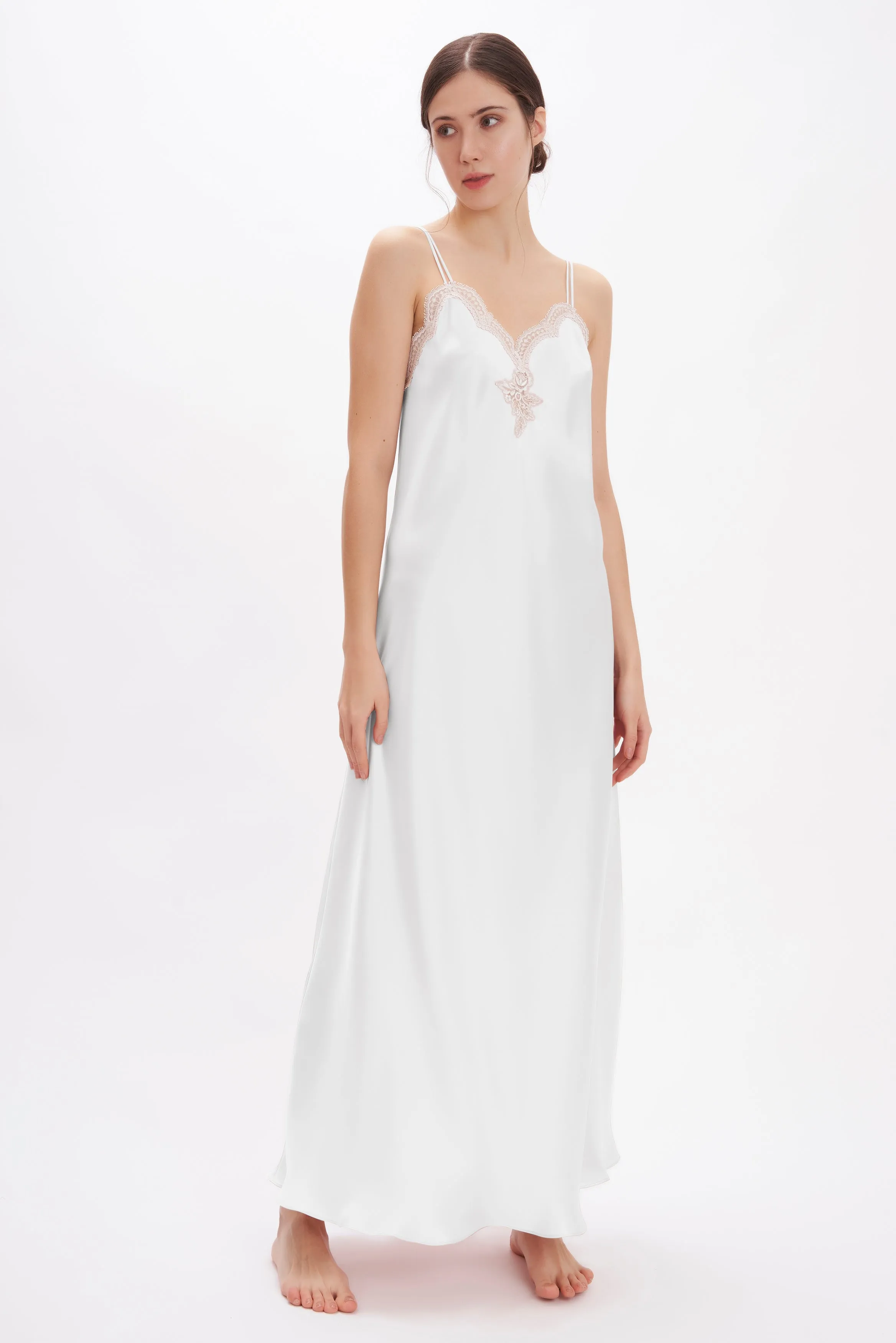 Silk Satin Long Nightgown