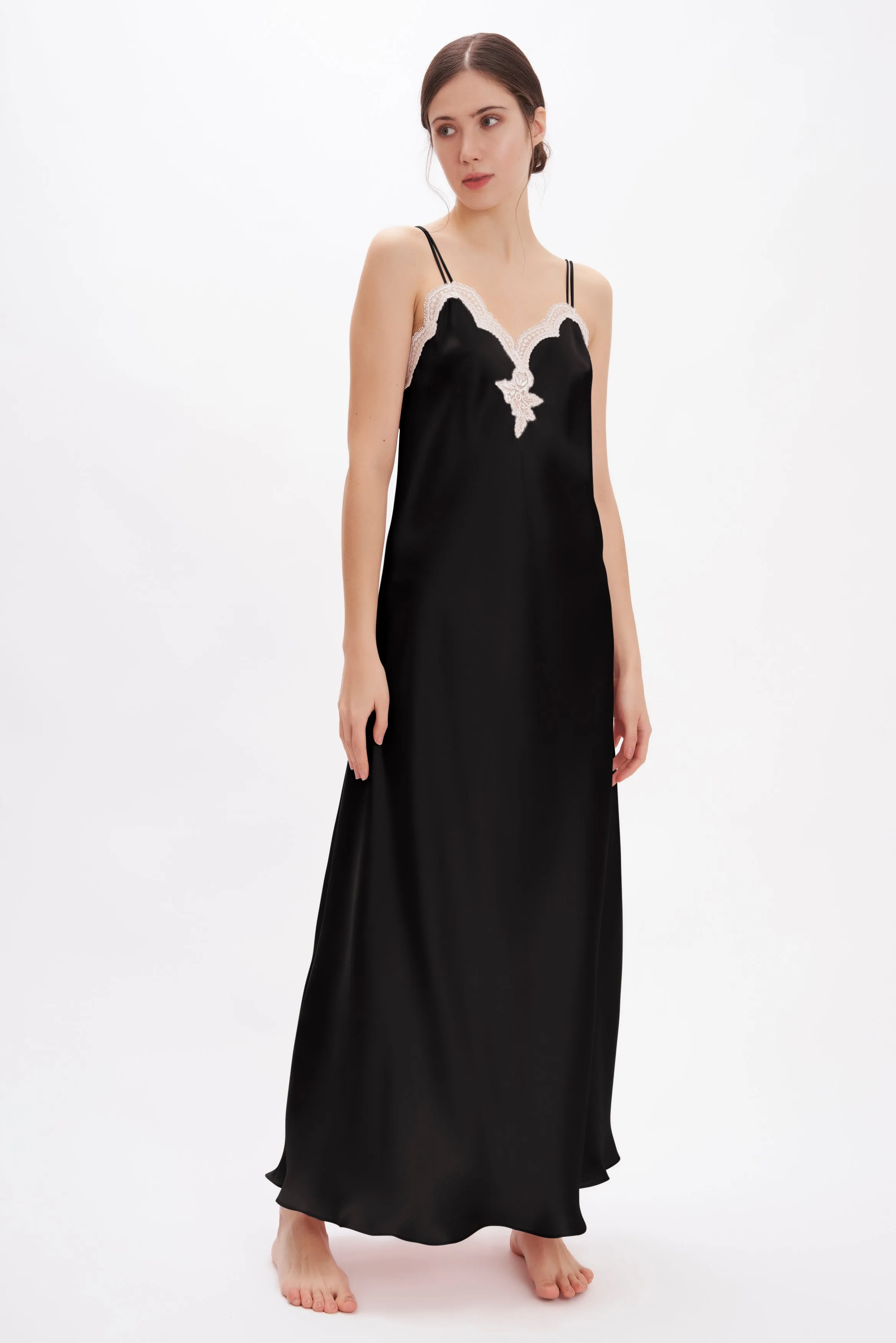 Silk Satin Long Nightgown