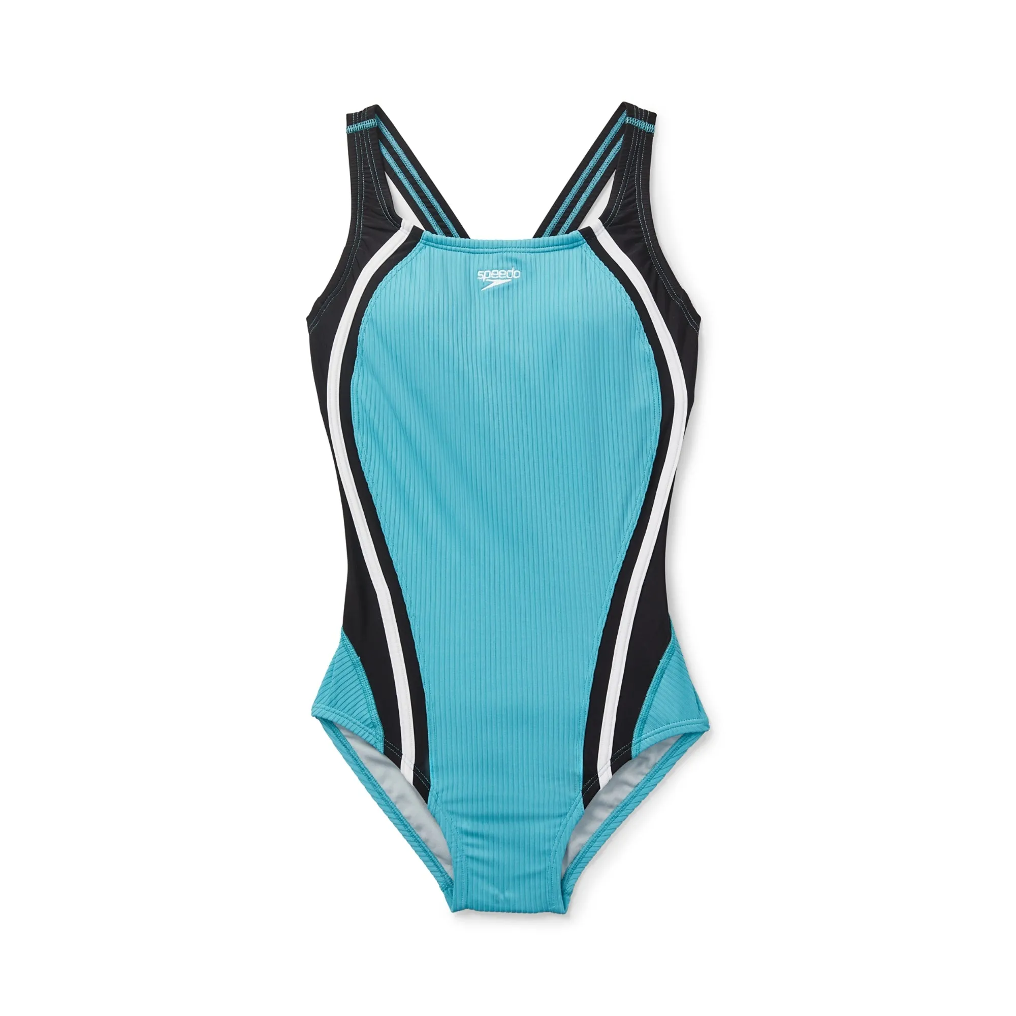 Speedo Women's Ribbed Quantum Fusion Splice One Piece Swimsuit