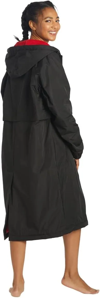 Sporti Unisex Swim Parka with Comfort Plush Fleece Lining, Multi Pocket Zipper - Water Resistant Swim Coats for Women & Men