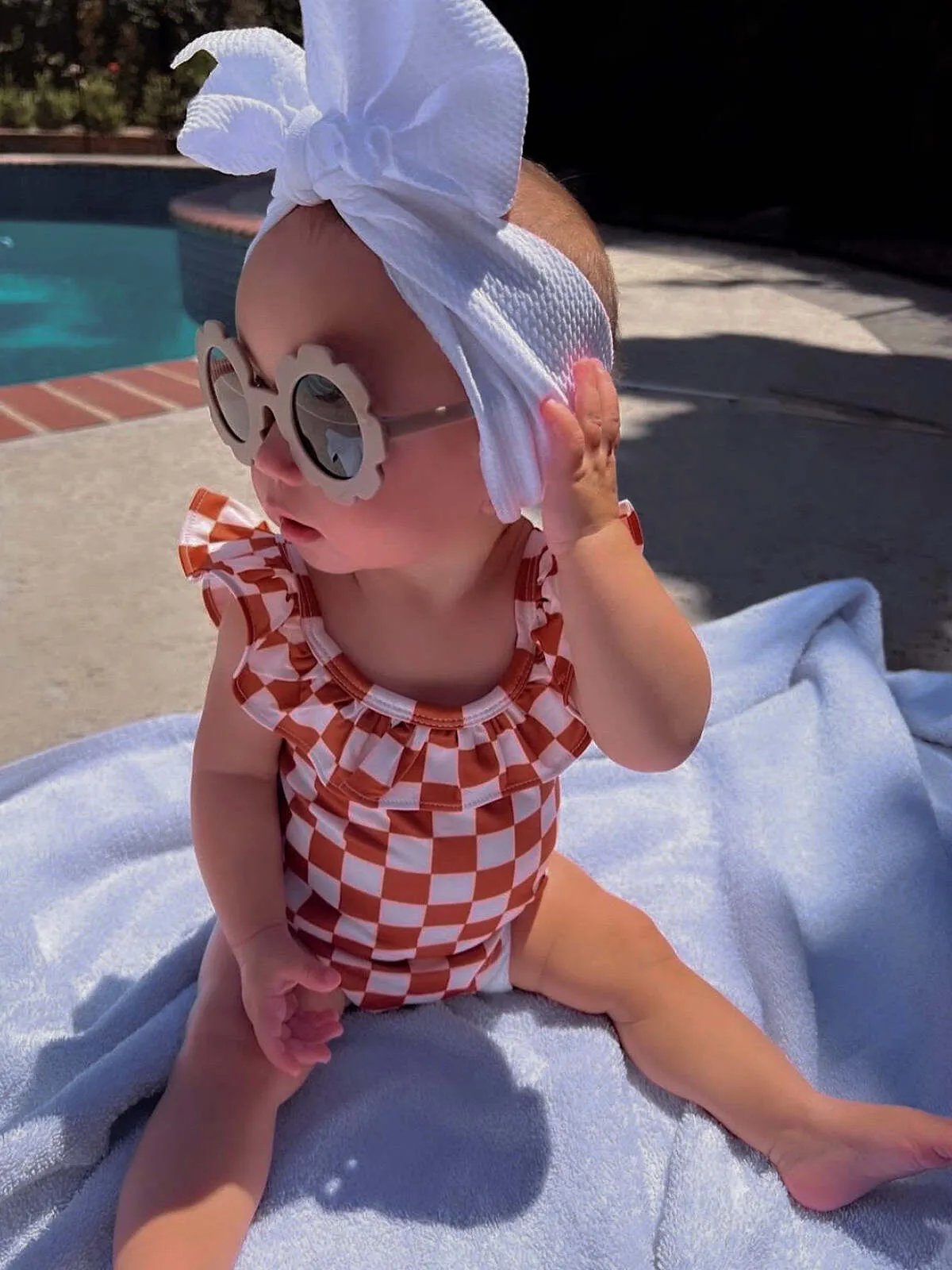 Stracciatella Checkerboard / Isla Swimsuit / UPF 50 