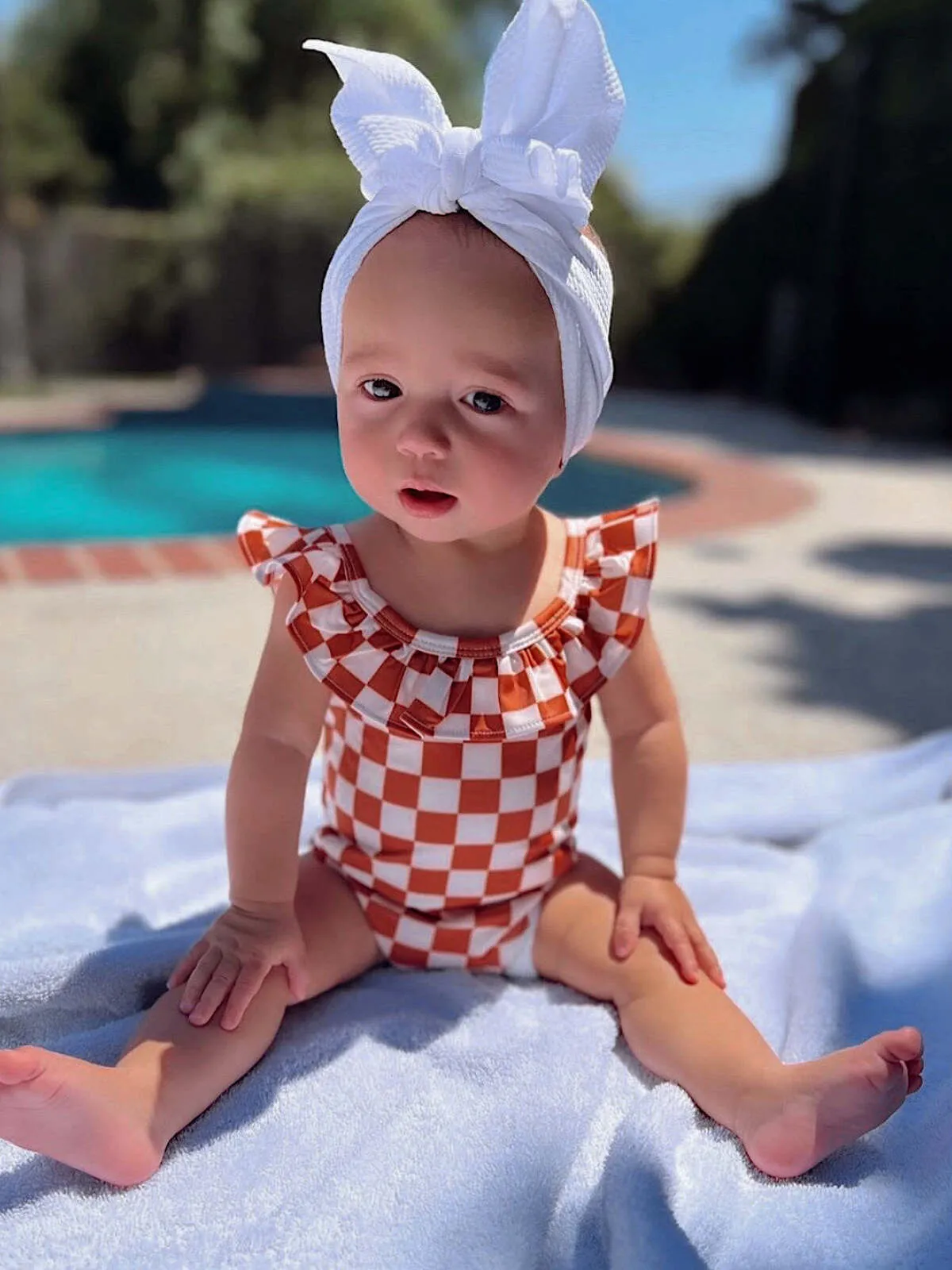 Stracciatella Checkerboard / Isla Swimsuit / UPF 50 