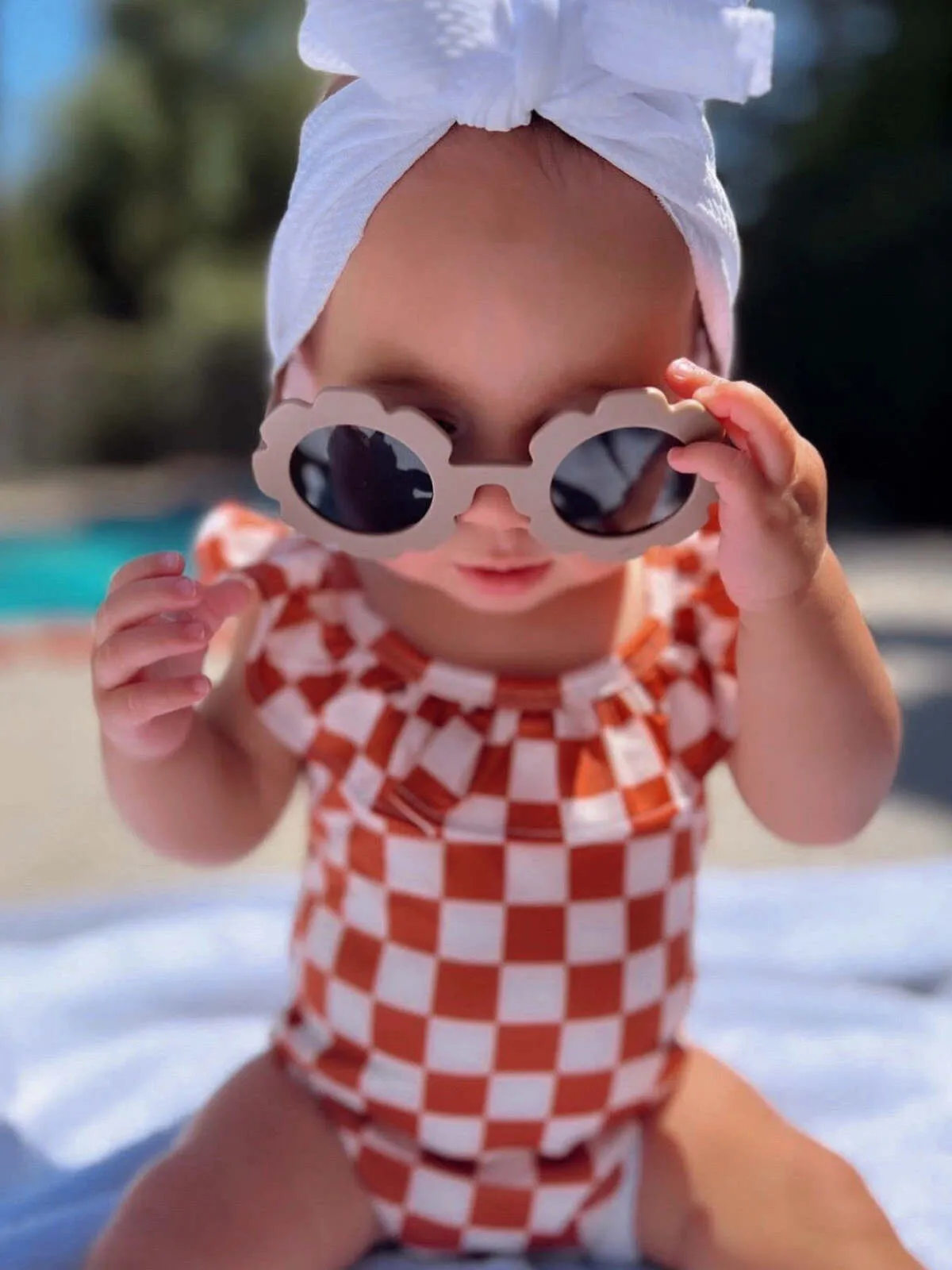 Stracciatella Checkerboard / Isla Swimsuit / UPF 50 
