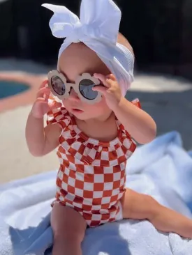 Stracciatella Checkerboard / Isla Swimsuit / UPF 50 