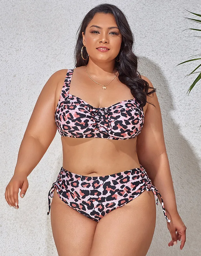Summervivi-Colorful Print Plus Size Bikini